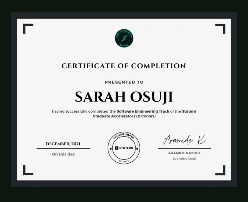Software Engineering Certificate